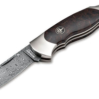 Boker - Scout Spearpoint Curly Birch Damast Pocket Knife - 112202DAM