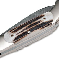 Boker - Scout Spearpoint Stag Damast Pocket Knife - 112201DAM