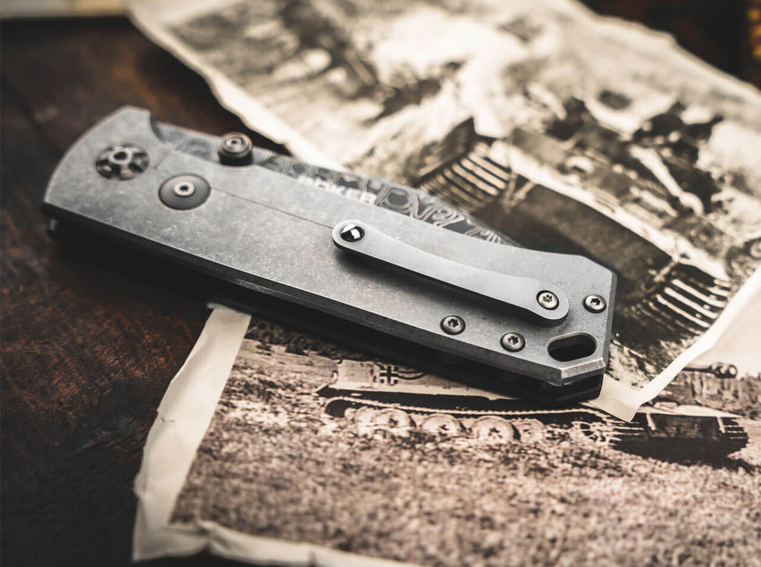 Boker - Tiger-Damast Pocket Knife - 111103DAM