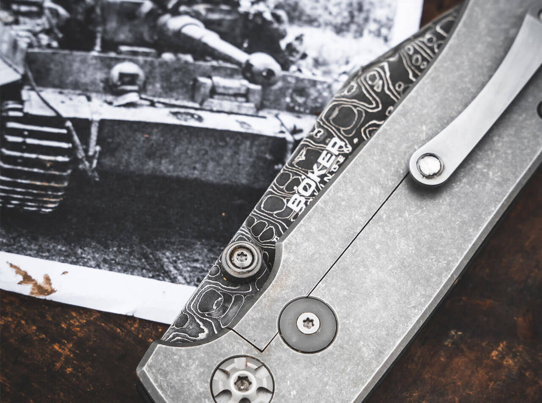 Boker - Tiger-Damast Pocket Knife - 111103DAM