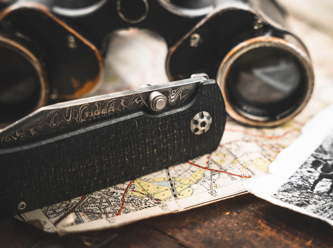 Boker - Tiger-Damast Pocket Knife - 111103DAM