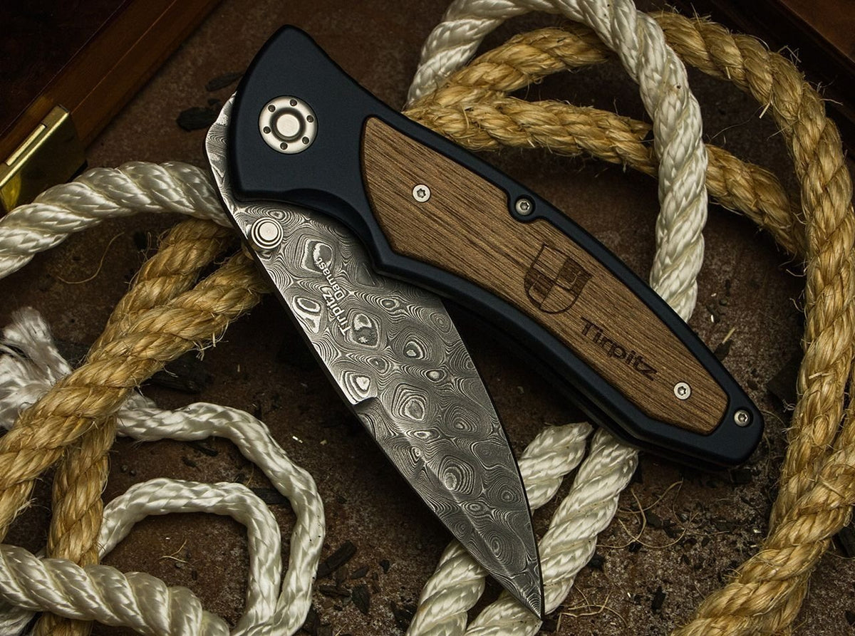 Boker - Tirpitz-Damascus Pocket Knife - 110190DAM