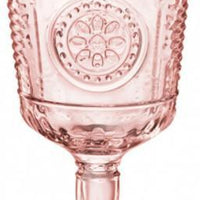 Bormioli Rocco - 10.75oz Romantic Pink Wine Glasses, Pack of 4 - 450335945