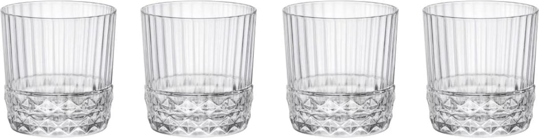 Bormioli Rocco - 12.5oz America '20s D.O.F Glasses, Pack of 4 - 450122139