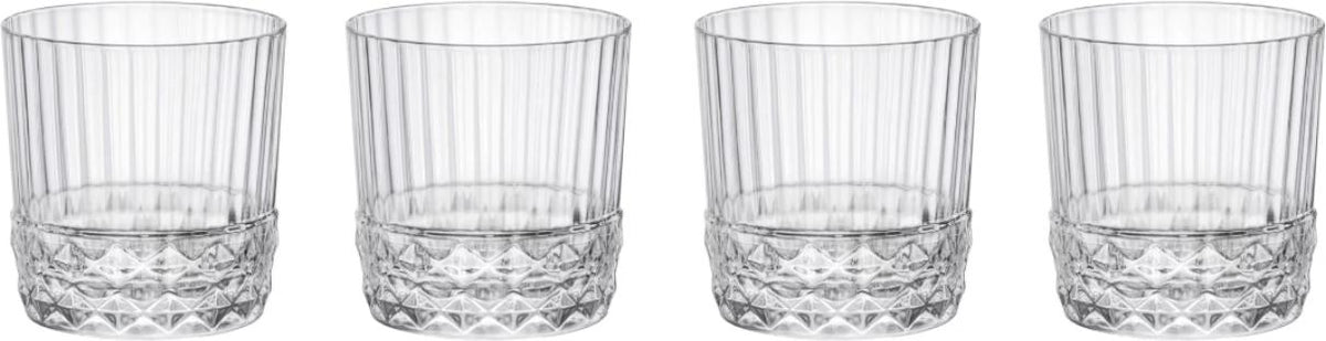 Bormioli Rocco - 12.5oz America '20s D.O.F Glasses, Pack of 4 - 450122139