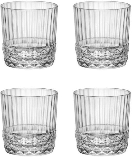 Bormioli Rocco - 12.5oz America '20s D.O.F Glasses, Pack of 4 - 450122139