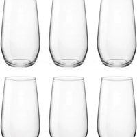 Bormioli Rocco - 13.25oz Electra Stemless High Baller Glasses, Pack of 6 - 450192345