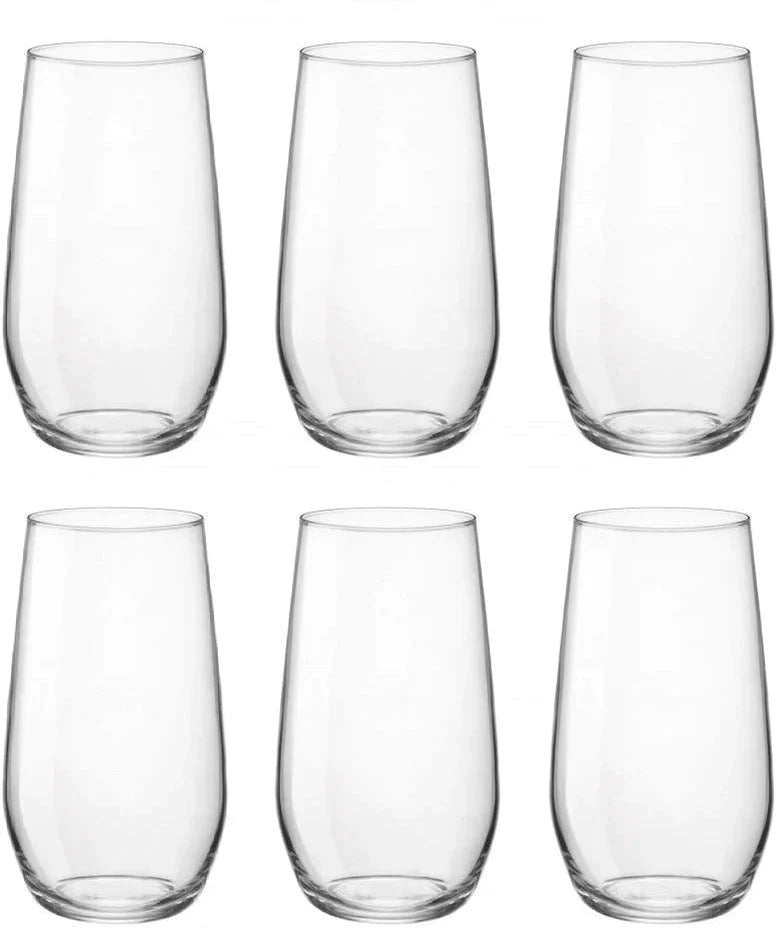 Bormioli Rocco - 13.25oz Electra Stemless High Baller Glasses, Pack of 6 - 450192345