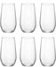 Bormioli Rocco - 13.25oz Electra Stemless High Baller Glasses, Pack of 6 - 450192345