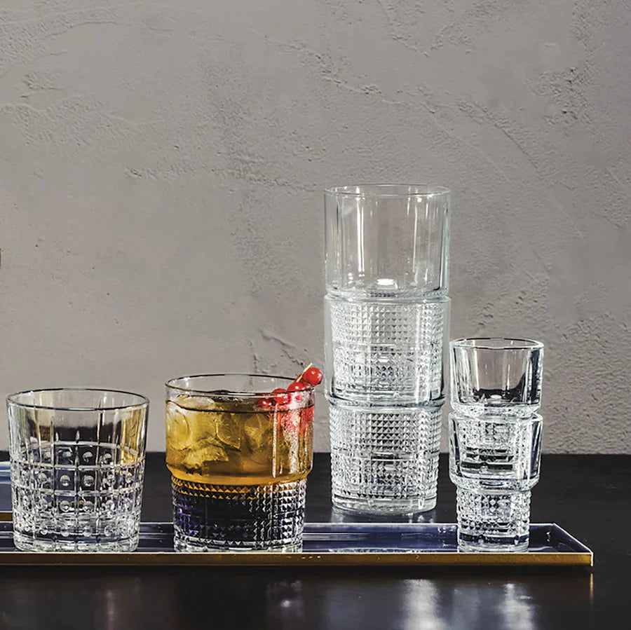 Bormioli Rocco - 13.75 oz Bartender Novecento High Ball Glasses, Pack of 4 - 450122115