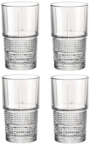 Bormioli Rocco - 13.75 oz Bartender Novecento High Ball Glasses Set of 4 - 450122115