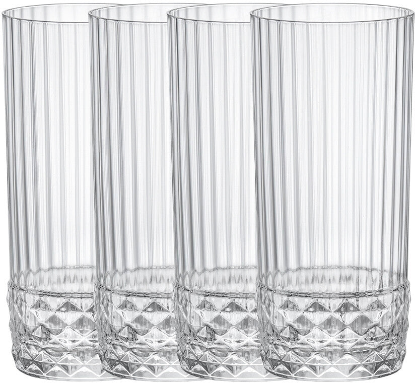 Bormioli Rocco - 16.5oz America '20s Cooler Glasses, Pack of 4 - 450122141