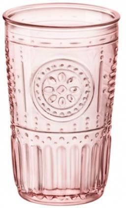 Bormioli Rocco - 16oz Romantic Pink Cooler, Pack of 4 - 450335944