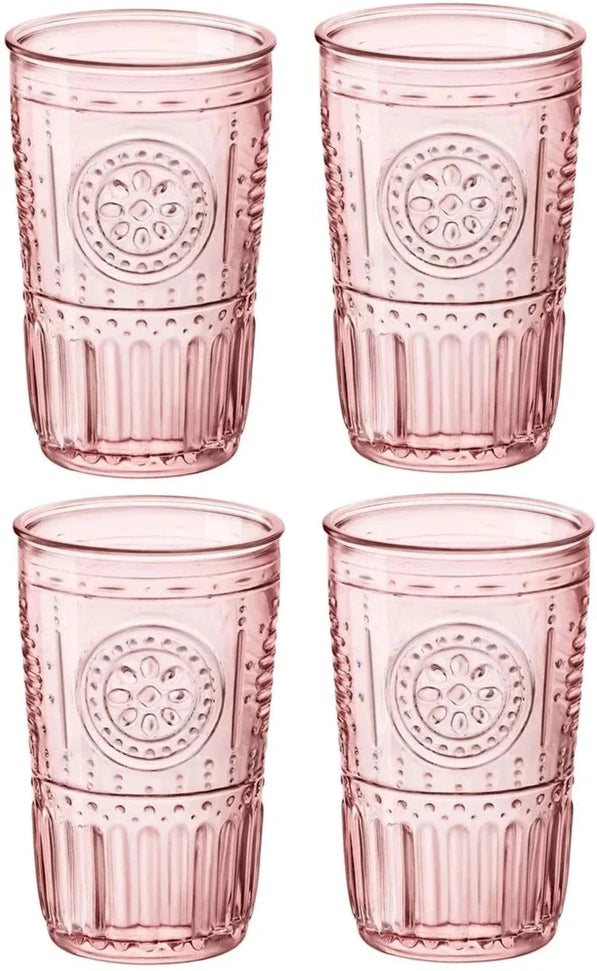 Bormioli Rocco - 16oz Romantic Pink Cooler, Pack of 4 - 450335944