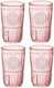 Bormioli Rocco - 16oz Romantic Pink Cooler, Pack of 4 - 450335944