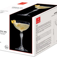Bormioli Rocco - 7.75oz America '20s Cocktail Glasses, Pack of 4 - 450122137