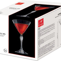 Bormioli Rocco - 8.5oz America '20s Martini Glasses, Pack of 4 - 450122142