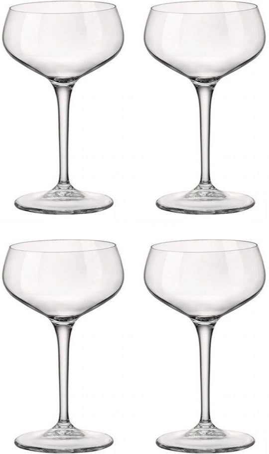 Bormioli Rocco - 8.5oz Bartender Novcento Cocktail Glasses, Pack of 4 - 450122111