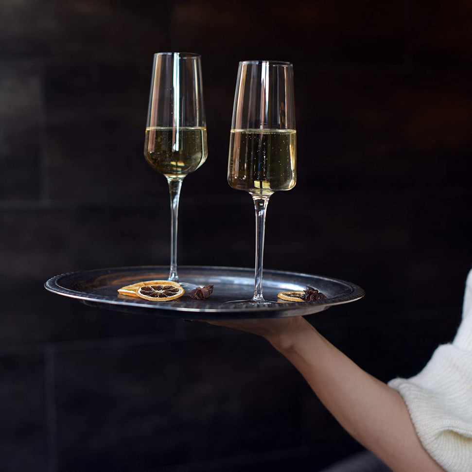 Bormioli Rocco - 8.75oz Planeo Champagne Flutes, Pack of 4 - 450365752