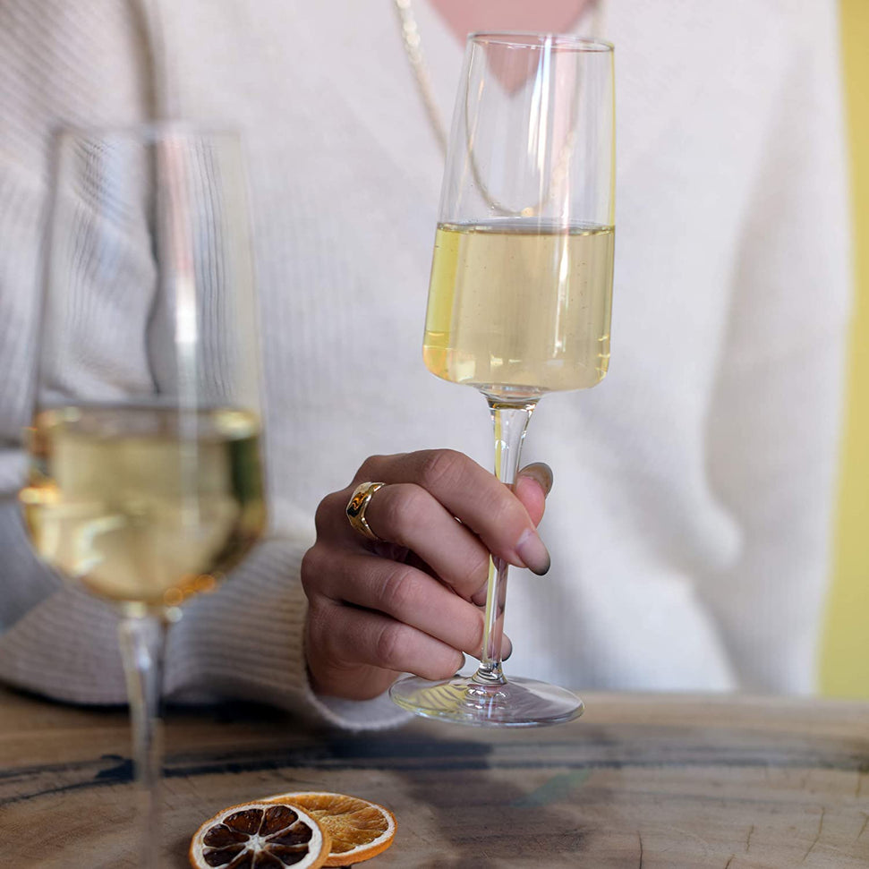 Bormioli Rocco - 8.75oz Planeo Champagne Flutes, Pack of 4 - 450365752