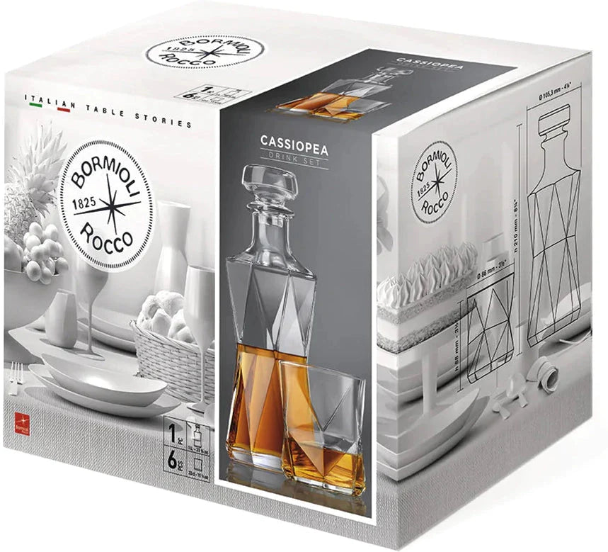 Bormioli Rocco - Cassiopea Whisky 7 Piece Set - 450234525