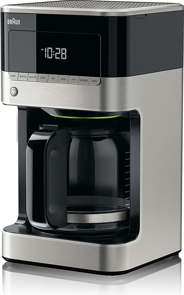 Braun - 12 Cup BrewSense Digital Drip Coffee Maker Stainless Steel/Black - KF7150BK - DISCONTINUED