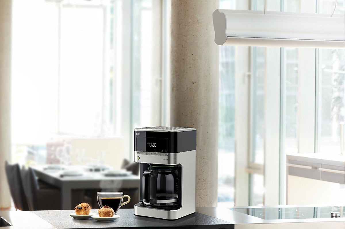 Braun - 12 Cup BrewSense Digital Drip Coffee Maker Stainless Steel/Black - KF7150BK - DISCONTINUED