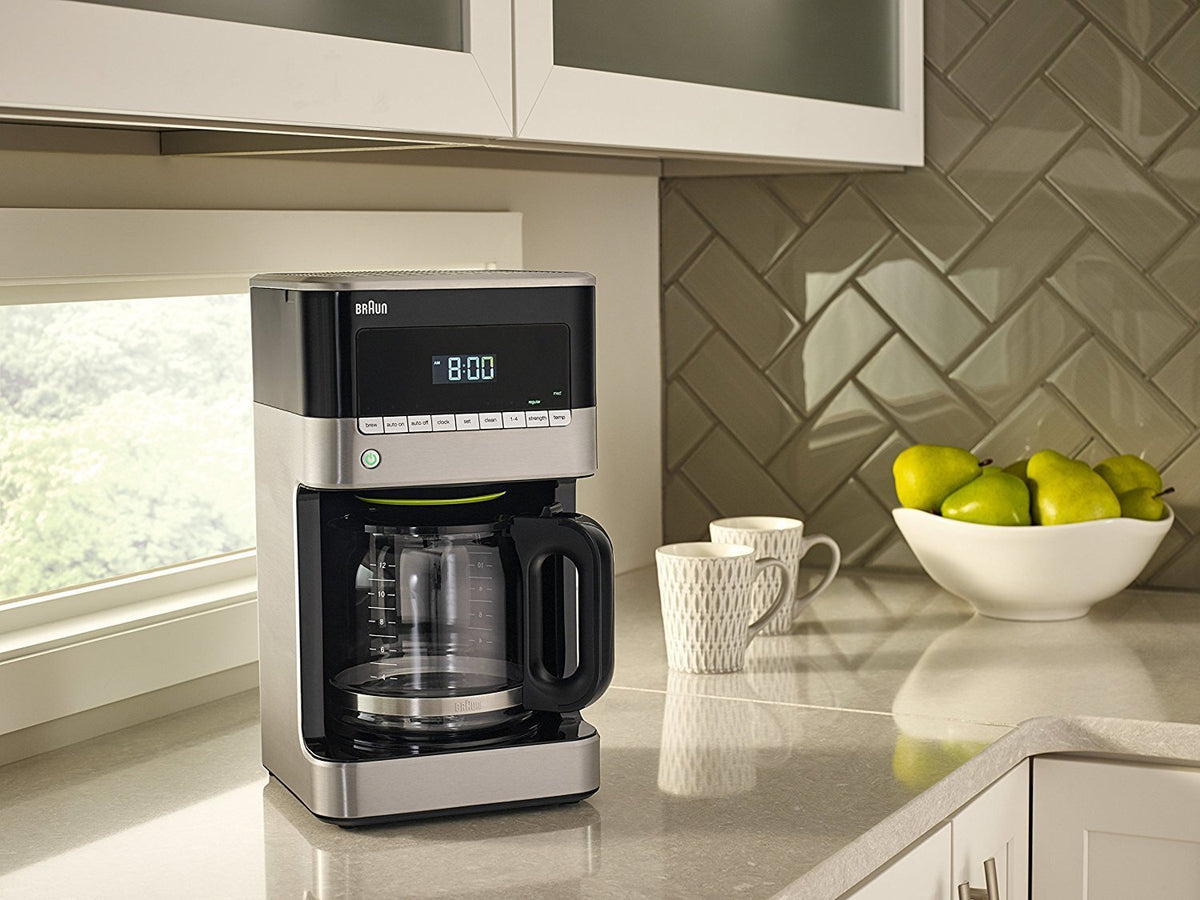 Braun - 12 Cup BrewSense Digital Drip Coffee Maker Stainless Steel/Black - KF7150BK - DISCONTINUED