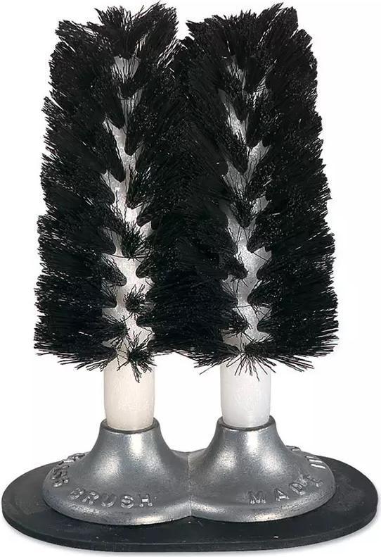 Browne - Double Glass Brush with Suction Base - 616112 - DISCONTINUED