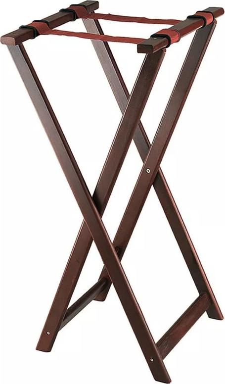 Browne - Mahogony Finish Wood Tray Stand with Center Bar Support - 575694