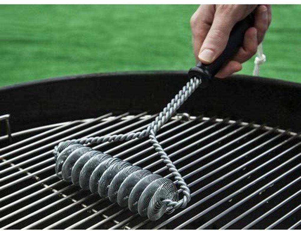 Brushtech - 12" Quad Spring Double Helix Bristle-Free BBQ Grill Brush - BT409C