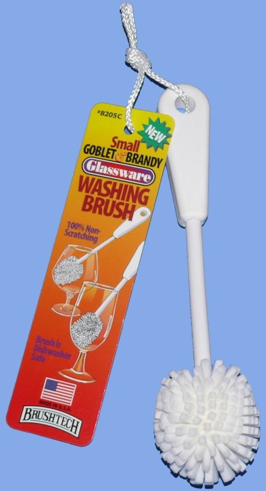 Brushtech - Small Goblet & Brandy Glassware Brush - BT205C