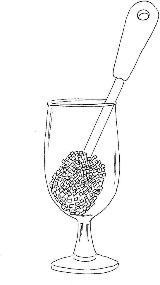 Brushtech - Small Goblet & Brandy Glassware Brush - BT205C