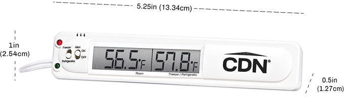 CDN - Audio/Visual Refrigerator/Freezer Alarm Thermometer, Pack of 6 - TA20