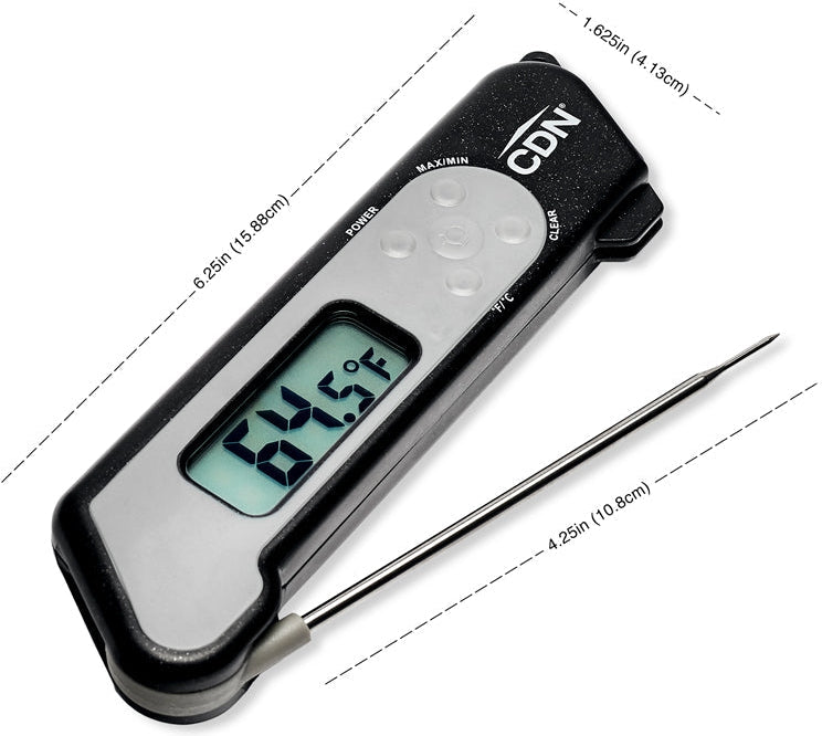 CDN - Black ProAccurate Folding Thermocouple Thermometer - TCT572BK