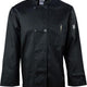 Chef Revival - Basic Cooks Jacket Black with Chest Pocket Large - J071BK-L