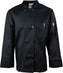 Chef Revival - Basic Cooks Jacket Black with Chest Pocket Medium - J071BK-M - DISCONTINUED