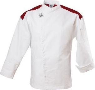 Chef Revival - White Metro Chef Jacket with Red Yoke Extra Large - J027RD-XL - DISCONTINUED