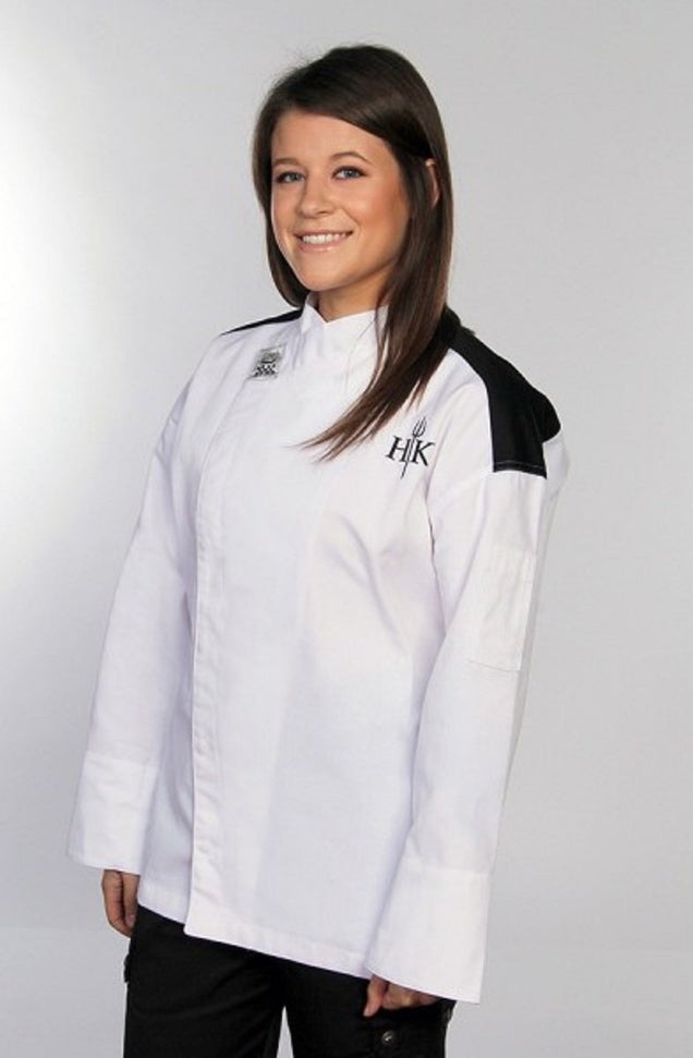 Chef Revival - White Metro Chef Jacket with Red Yoke Small - J027RD-S - DISCONTINUED