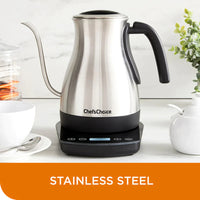 Chef's Choice - 1 L Cordless Electric Gooseneck Kettle Stainless - KTCC1LSS13