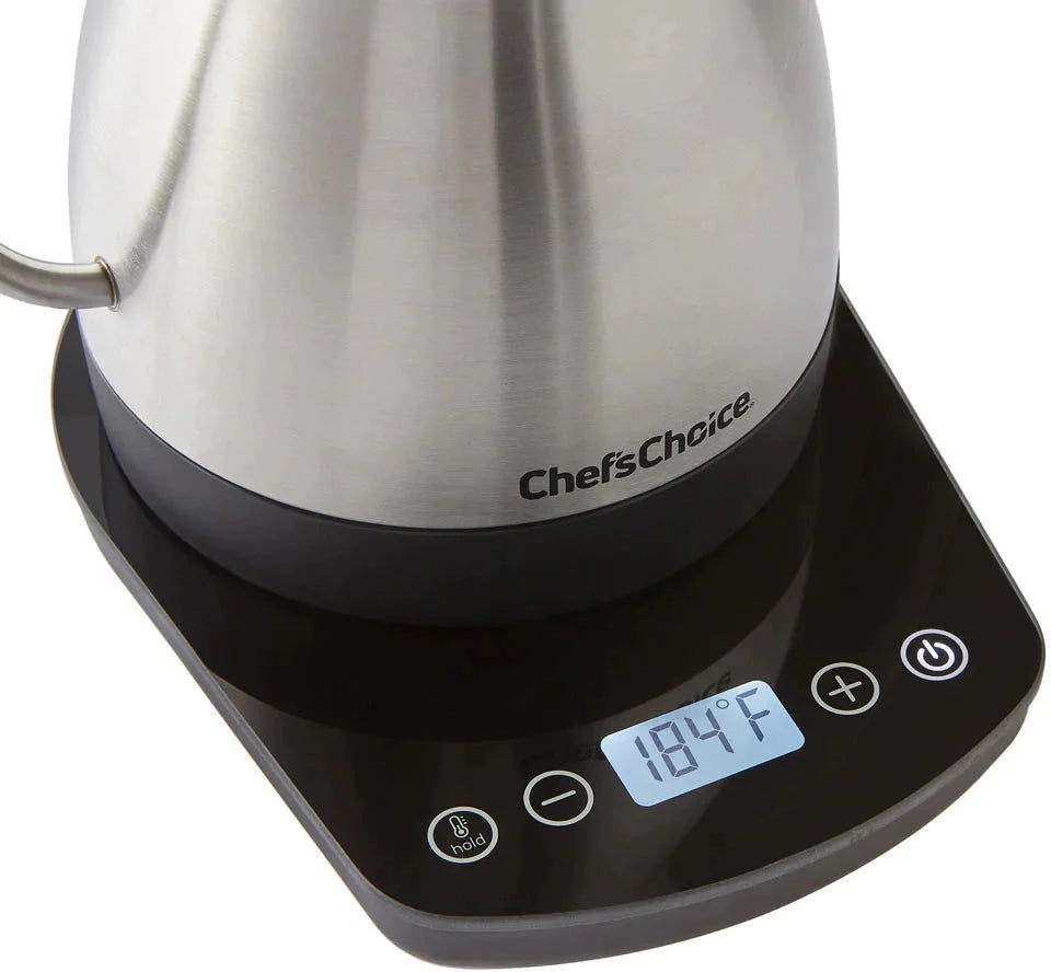 Chef's Choice - 1 L Cordless Electric Gooseneck Kettle Stainless - KTCC1LSS13