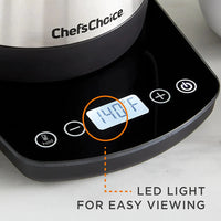 Chef's Choice - 1 L Cordless Electric Gooseneck Kettle Stainless - KTCC1LSS13