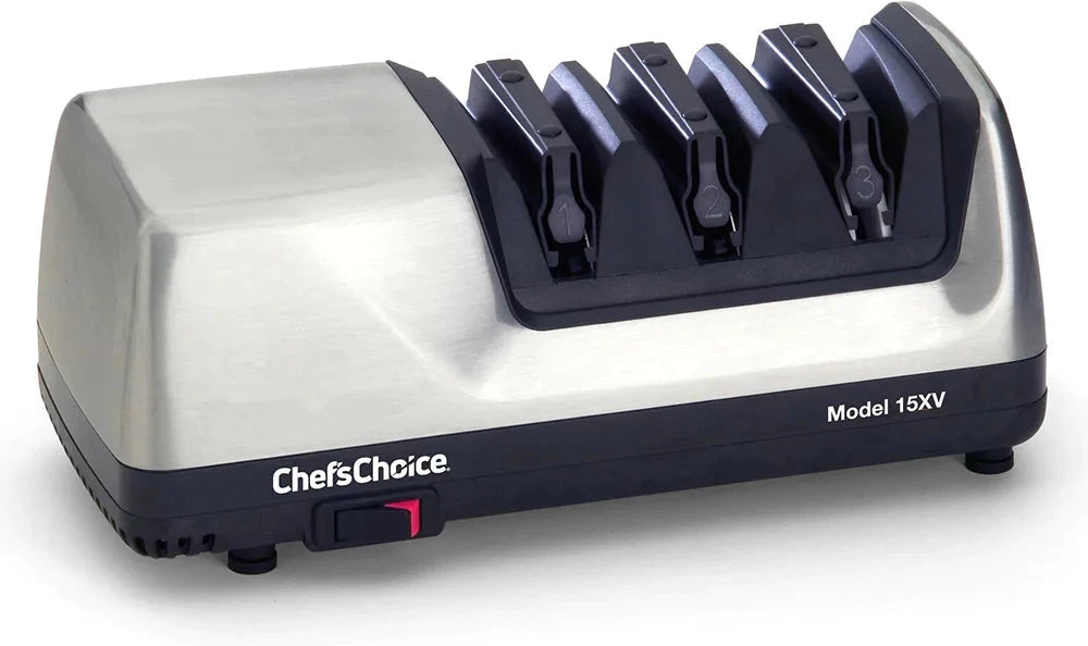 Chef's Choice - 3 Stage Professional Electric Knife Sharpener Brushed Metal - 15XV
