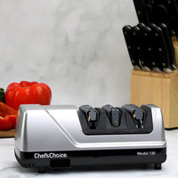 Chef's Choice - 3 Stage Professional Electric Knife Sharpener Platinum - 130