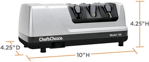 Chef's Choice - 3 Stage Professional Electric Knife Sharpener Platinum - 130