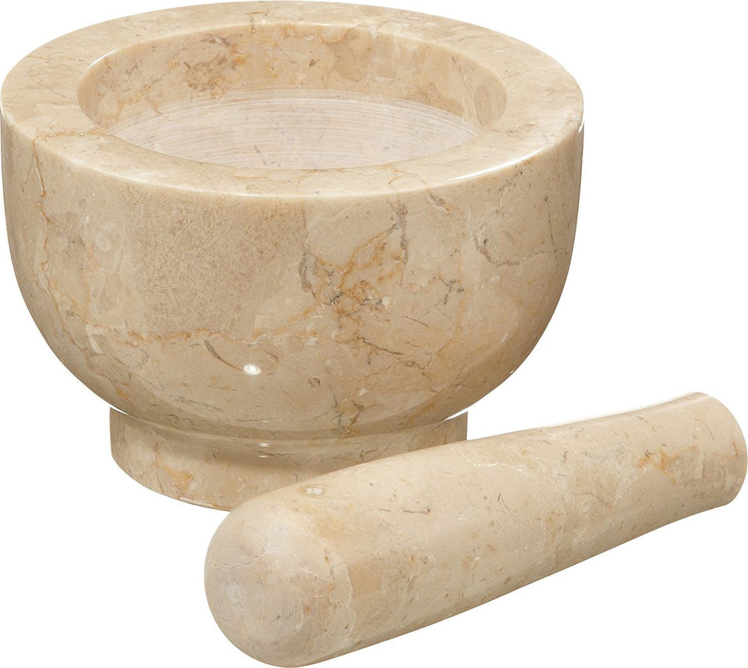 Cilio - Champagne Marble 4" Tall Mortar & Pestle - C422016