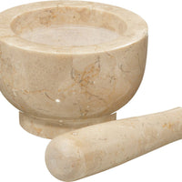Cilio - Champagne Marble 4" Tall Mortar & Pestle - C422016