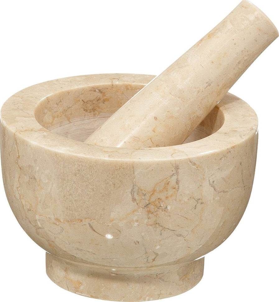 Cilio - Champagne Marble 4" Tall Mortar & Pestle - C422016
