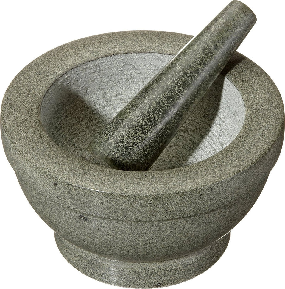 Cilio - Giant Green Granite 5" Tall Mortar & Pestle - C420142
