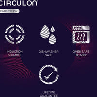 Circulon - 10 PC SteelShield C-Series Tri-Ply Clad Nonstick Cookware Set - 30012